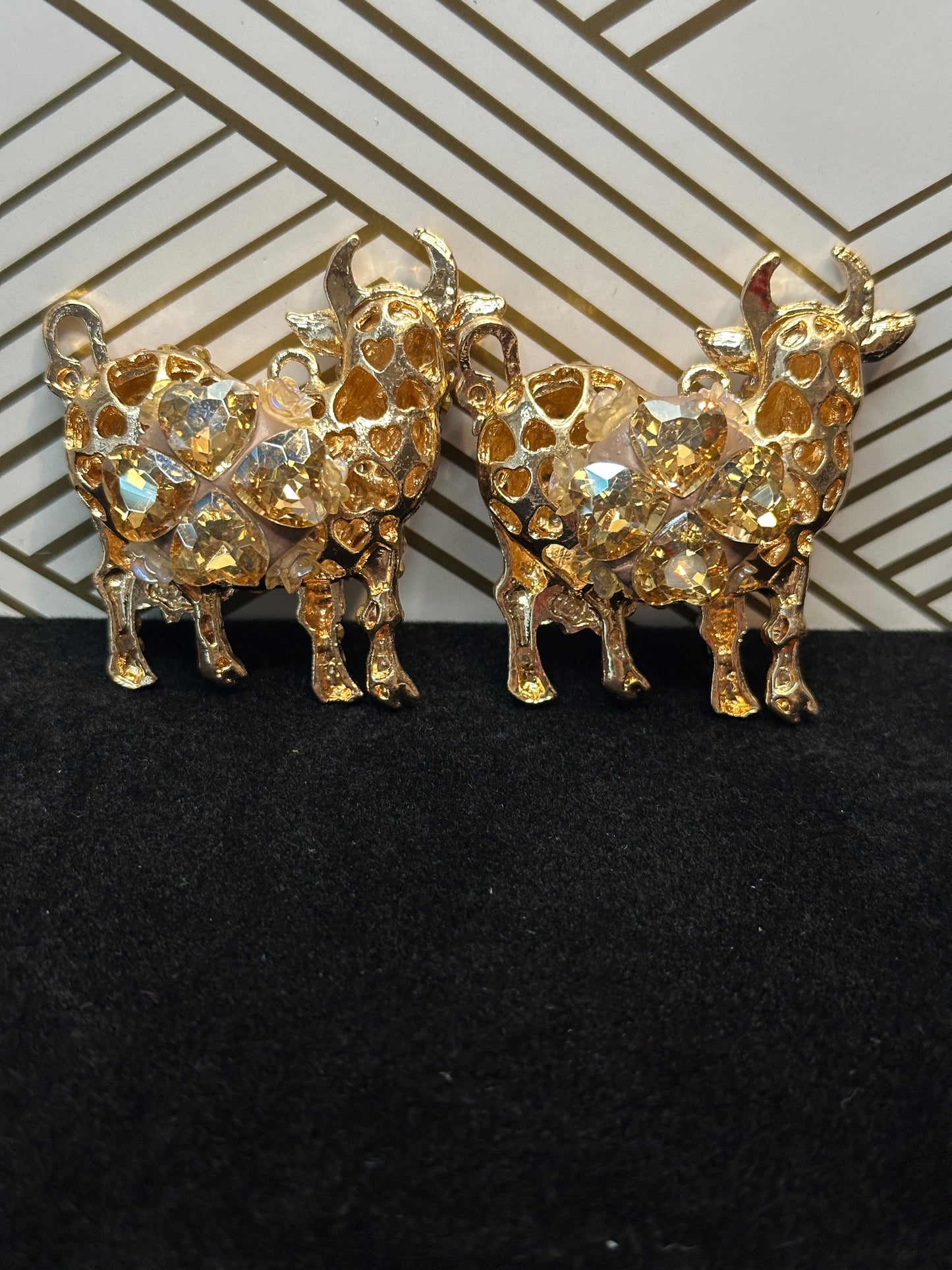 Fancy Bling Cow Pen Topper