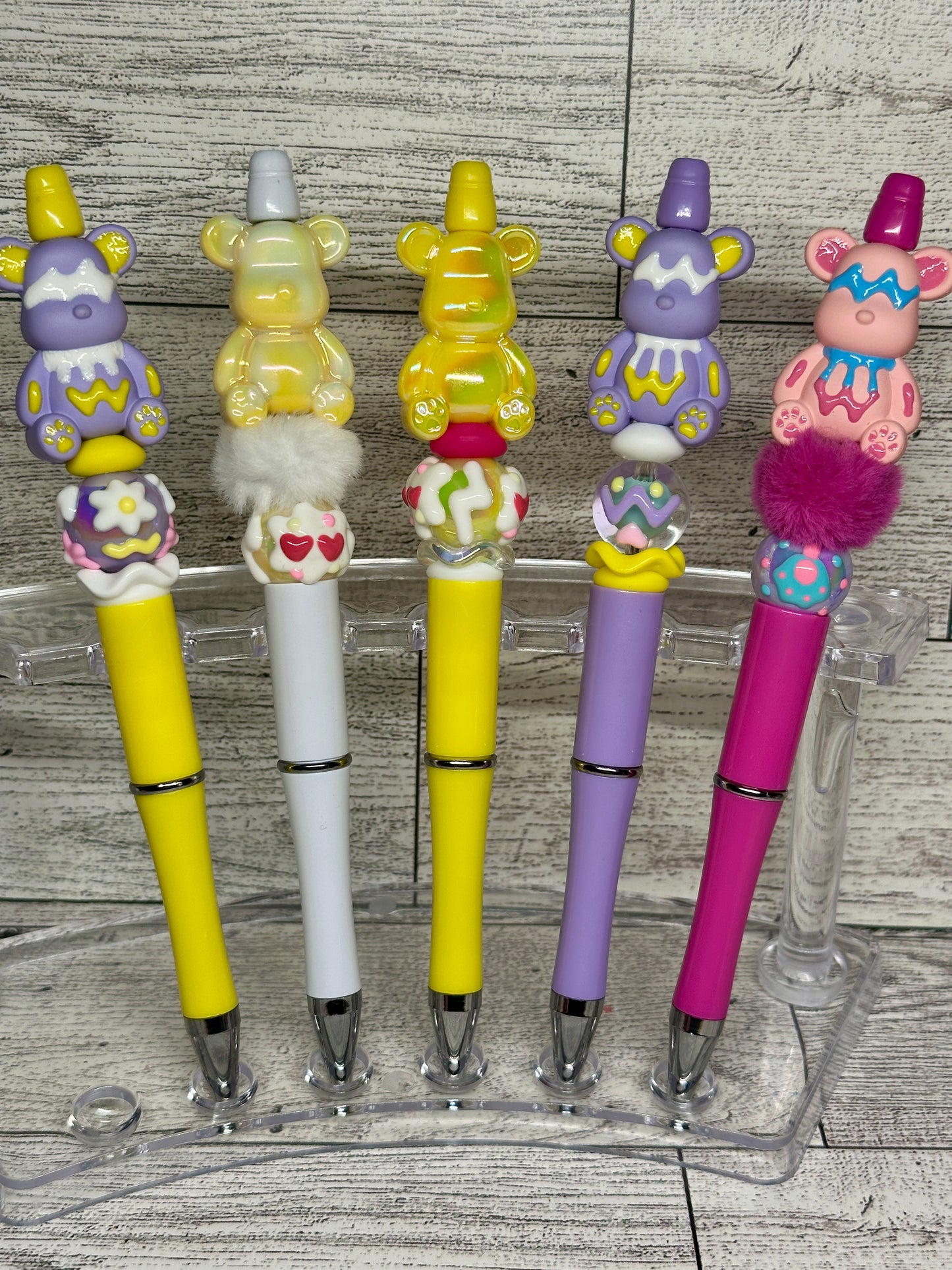 Colorful Teddy Bear Pen Collection