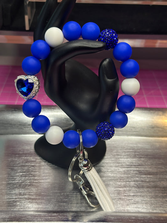 Royal Blues Keychain Wristlet