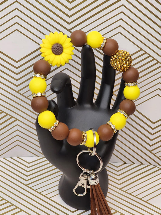 Sunflower Daze Keychain Wristlet